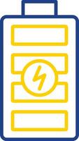 Battery Line Two Colour Icon Design vector