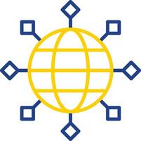 Internet Line Two Colour Icon Design vector