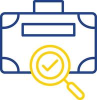 Suitcase Line Two Colour Icon Design vector