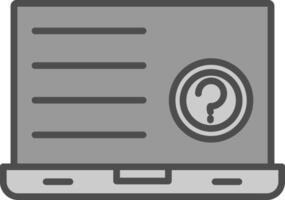 Question Line Filled Greyscale Icon Design vector