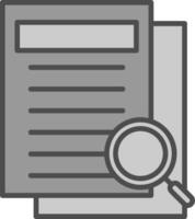 Research Line Filled Greyscale Icon Design vector