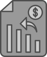 Analytics Line Filled Greyscale Icon Design vector