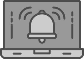 Notification Line Filled Greyscale Icon Design vector