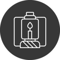 Lantern Line Inverted Icon Design vector