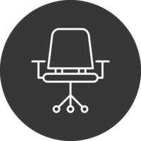 Chair Line Inverted Icon Design vector