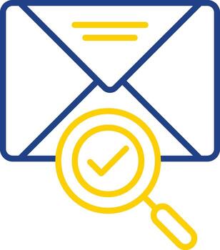 Mail Line Two Colour Icon Design vector