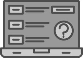 Question Line Filled Greyscale Icon Design vector