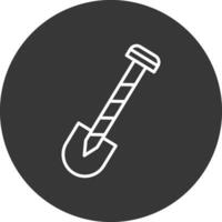 Shovel Line Inverted Icon Design vector