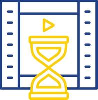 Duration Line Two Colour Icon Design vector
