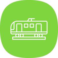 alto velocidad tren línea curva icono diseño vector