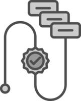 Workflow Line Filled Greyscale Icon Design vector