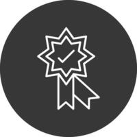 Badge Line Inverted Icon Design vector