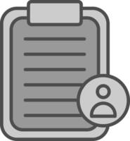 Tasks Line Filled Greyscale Icon Design vector