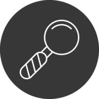 Magnifier Line Inverted Icon Design vector