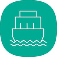 Port Line Curve Icon Design vector