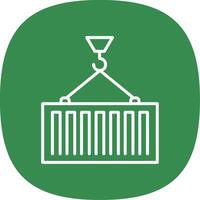 Container Loading Line Curve Icon Design vector