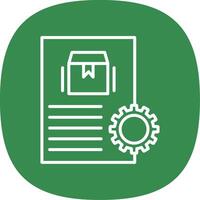 Order Processing Line Curve Icon Design vector