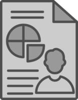 Presentation Line Filled Greyscale Icon Design vector