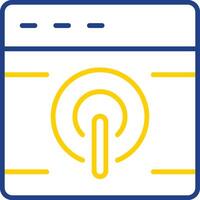 Browser Line Two Colour Icon Design vector