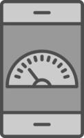 Dashboard Line Filled Greyscale Icon Design vector