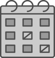 Schedule Line Filled Greyscale Icon Design vector