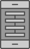 App Line Filled Greyscale Icon Design vector