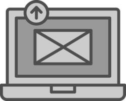 Sending Email Line Filled Greyscale Icon Design vector