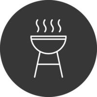 Barbecue Line Inverted Icon Design vector