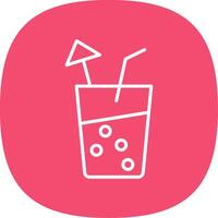 Soft Drink Line Curve Icon Design vector