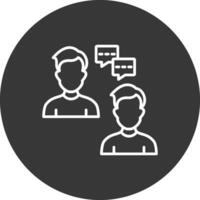 communication Line Inverted Icon Design vector