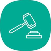 Auction Line Curve Icon Design vector