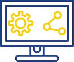 Connection Line Two Colour Icon Design vector