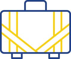 Suitcase Line Two Colour Icon Design vector
