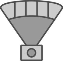 Paragliding Line Filled Greyscale Icon Design vector