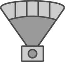 Paragliding Line Filled Greyscale Icon Design vector