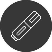 Highlighter Line Inverted Icon Design vector