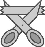 Scissors Line Filled Greyscale Icon Design vector