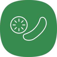 Cucumber Line Curve Icon Design vector