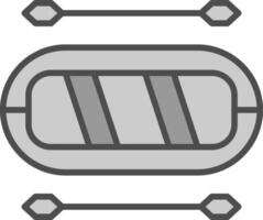 Raft Line Filled Greyscale Icon Design vector