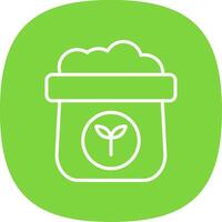 Fertilizer Line Curve Icon Design vector