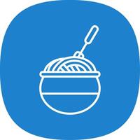 Noddles Line Curve Icon Design vector