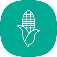 Corn Line Curve Icon Design vector