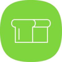 Bread Line Curve Icon Design vector