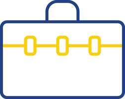 Suitcase Line Two Colour Icon Design vector