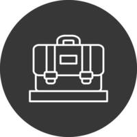 Suitcase Line Inverted Icon Design vector