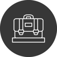 Suitcase Line Inverted Icon Design vector