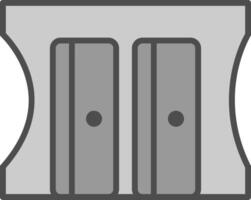 Sharpener Line Filled Greyscale Icon Design vector