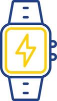 Charge Line Two Colour Icon Design vector