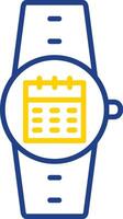 Calendar Line Two Colour Icon Design vector