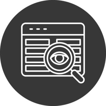 Code Review Line Inverted Icon Design vector